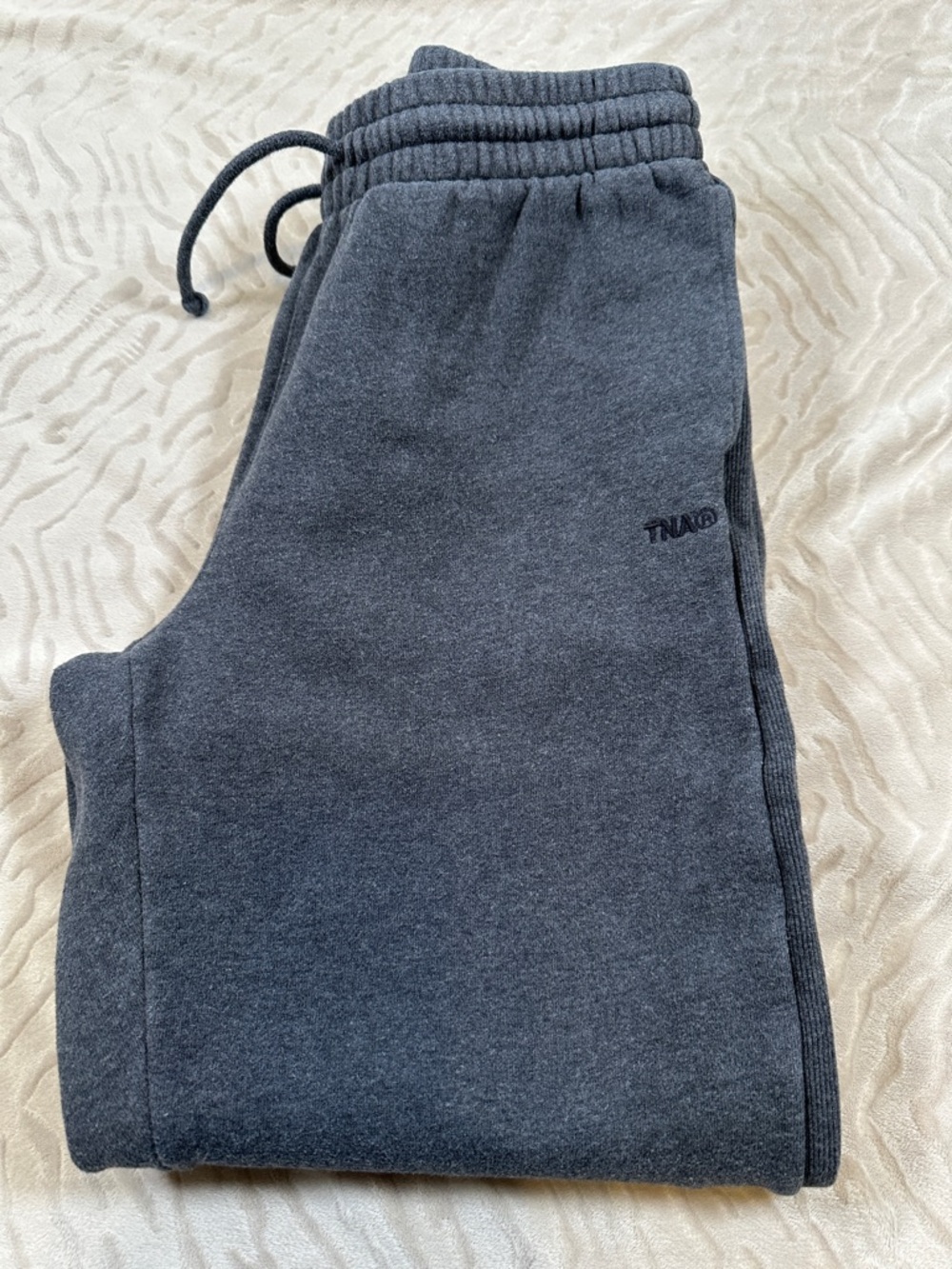 TNA Sweatfleece Boyfriend Fit Charcoal Gray Joggers Size M